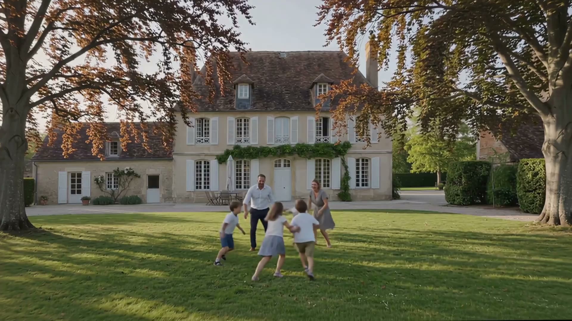 Hero vidéo de la refonte des Terres de Gaalon devant la façade du domaine