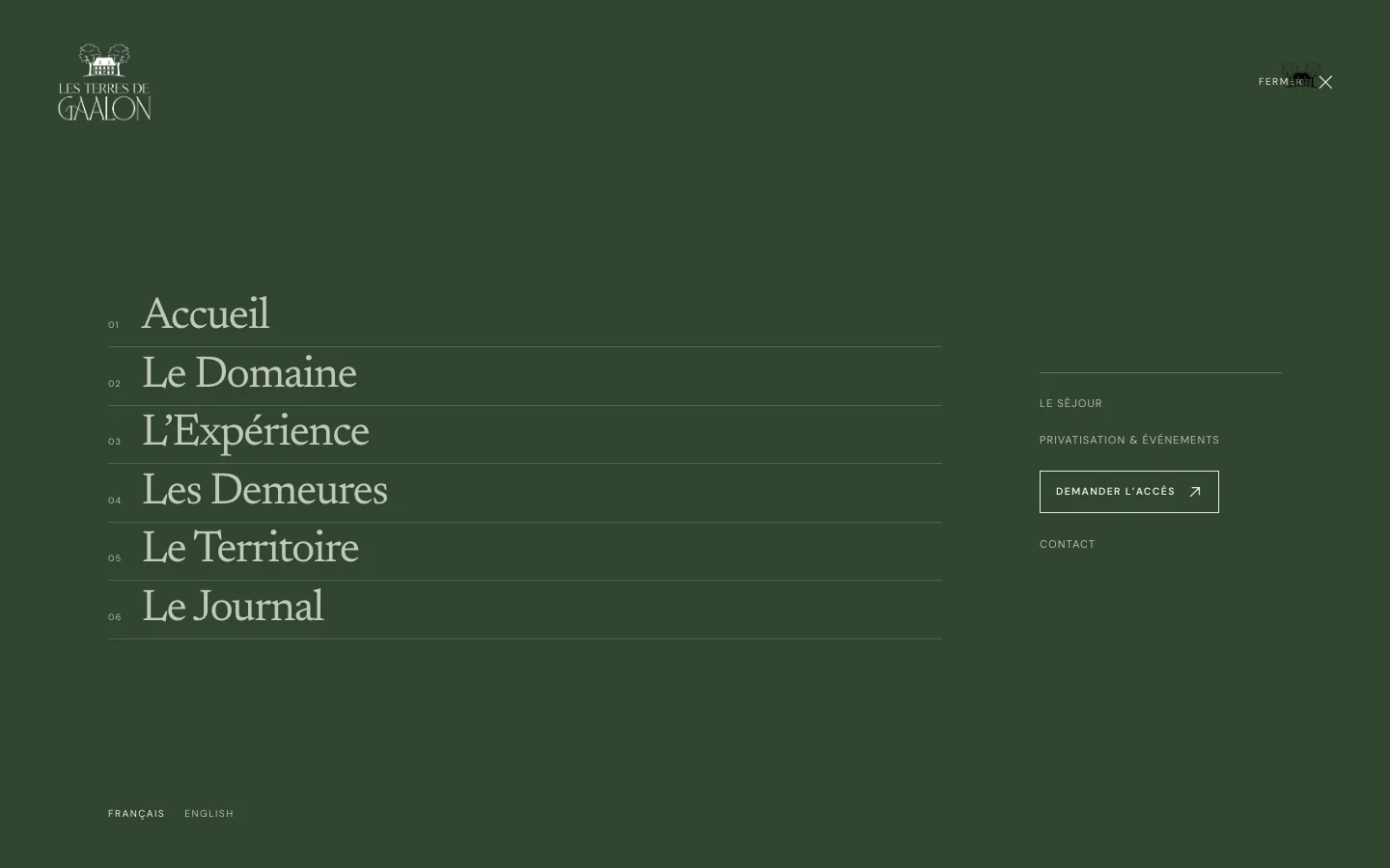 Navigation ouverte sur la nouvelle version du site