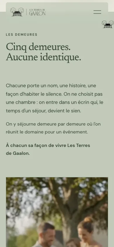 Parcours des demeures sur mobile dans la nouvelle version
